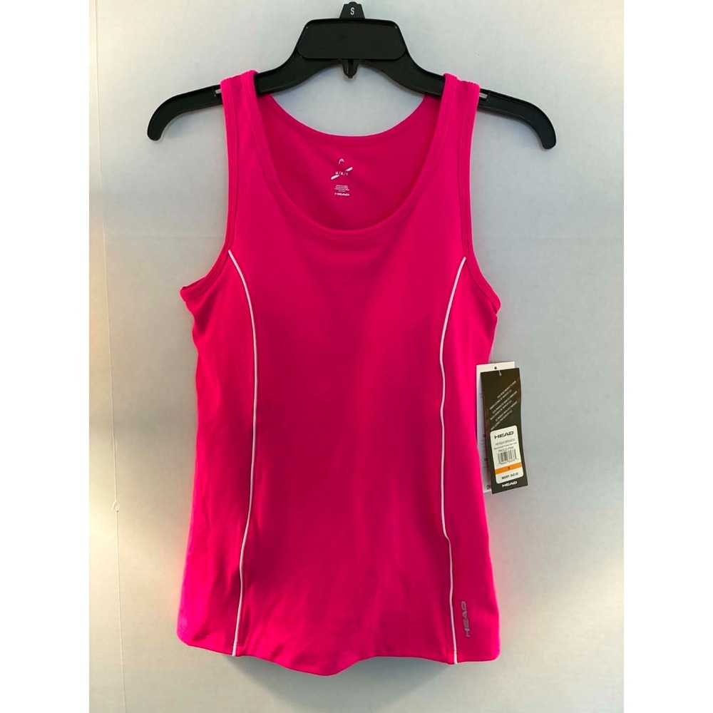 HEAD Womens Breakpoint Piping Bra Tank Top Proud Pink Medium Impact